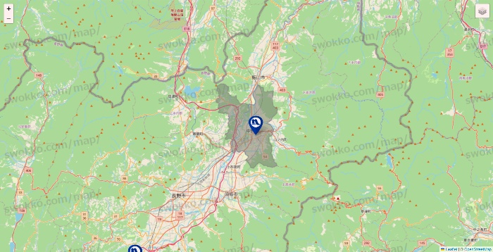 長野県のナフコの店舗地図
