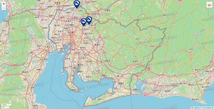 愛知県のナフコの店舗地図