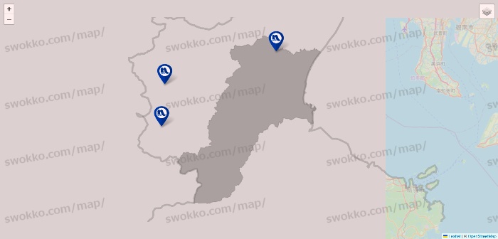 三重県のナフコの店舗地図