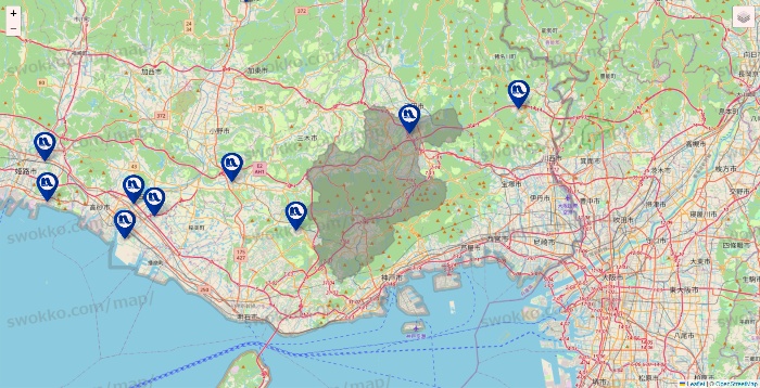 兵庫県のナフコの店舗地図