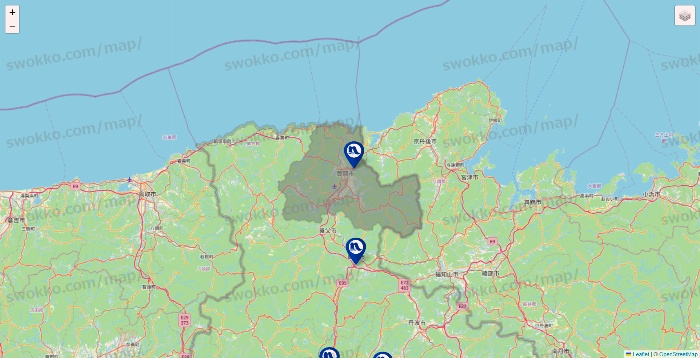 兵庫県のナフコの店舗地図