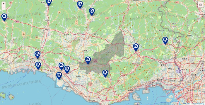 兵庫県のナフコの店舗地図