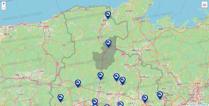 兵庫県のナフコの店舗地図