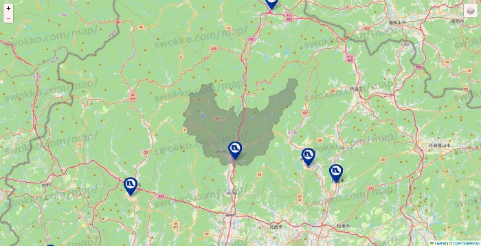 兵庫県のナフコの店舗地図