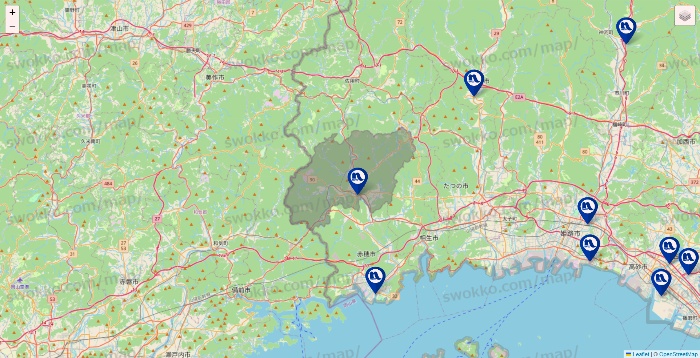 兵庫県のナフコの店舗地図