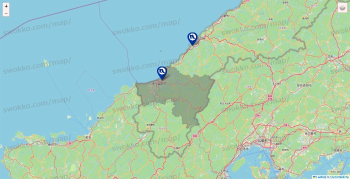 島根県のナフコの店舗地図