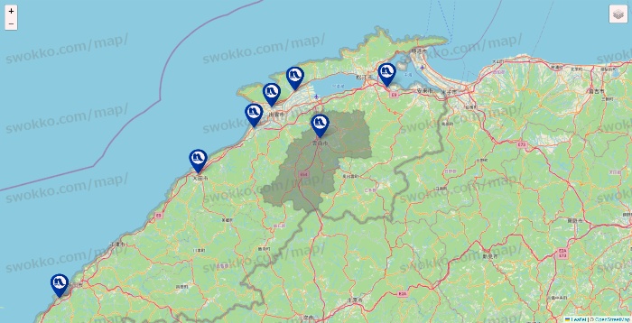 島根県のナフコの店舗地図