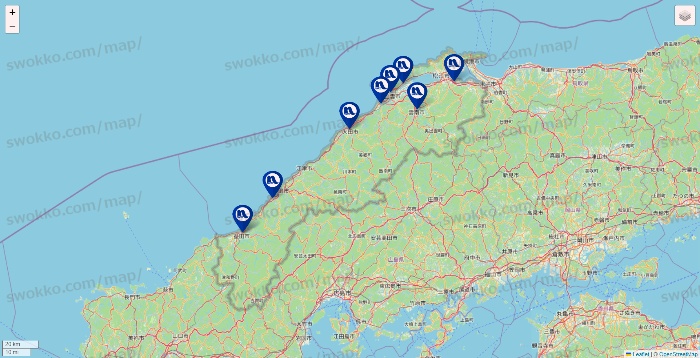 島根県のナフコの店舗地図