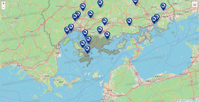 広島県のナフコの店舗地図