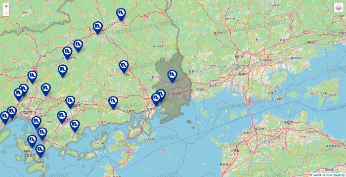 広島県のナフコの店舗地図