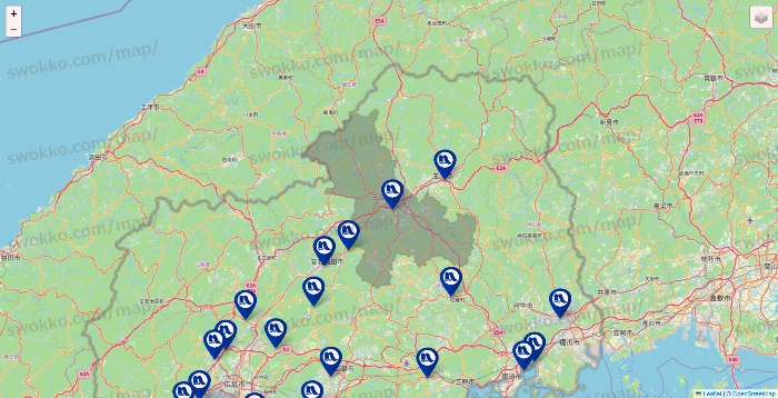 広島県のナフコの店舗地図