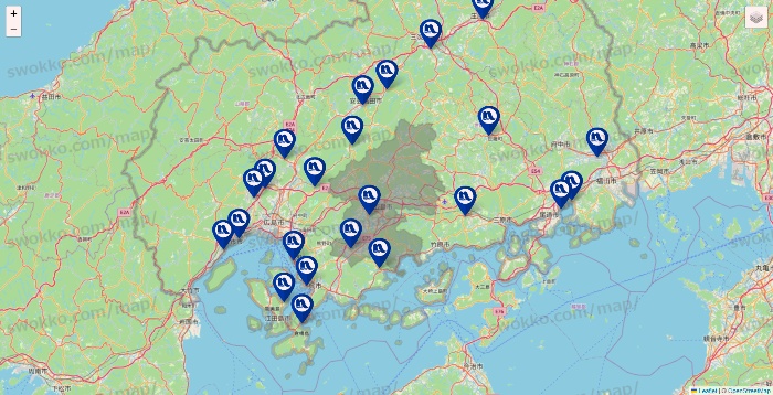 広島県のナフコの店舗地図