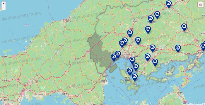 広島県のナフコの店舗地図