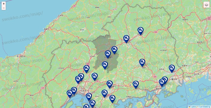 広島県のナフコの店舗地図