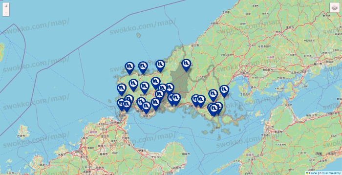 山口県のナフコの店舗地図