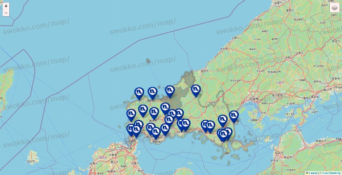 山口県のナフコの店舗地図