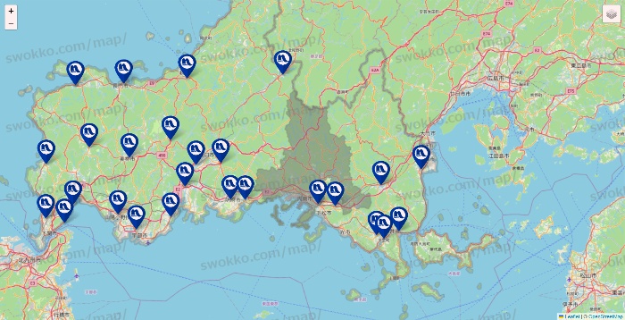 山口県のナフコの店舗地図