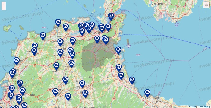 福岡県のナフコの店舗地図