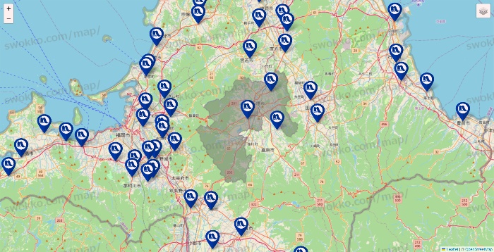 福岡県のナフコの店舗地図