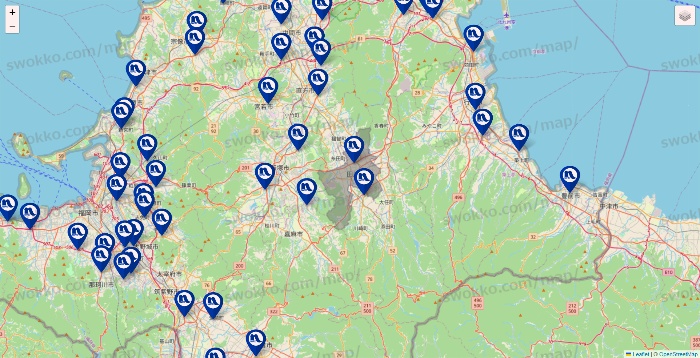 福岡県のナフコの店舗地図