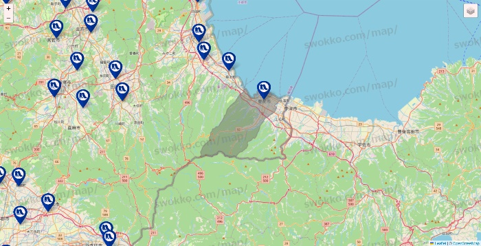 福岡県のナフコの店舗地図