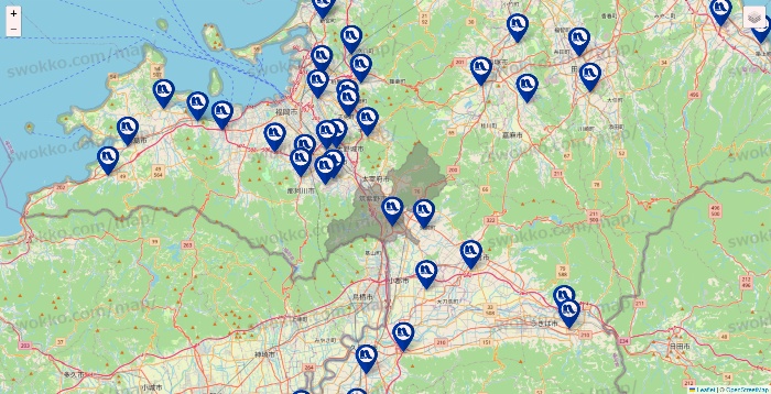 福岡県のナフコの店舗地図