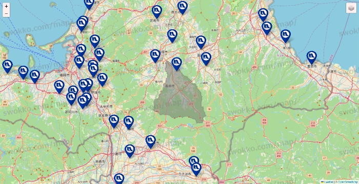 福岡県のナフコの店舗地図