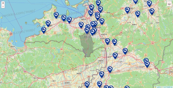 福岡県のナフコの店舗地図