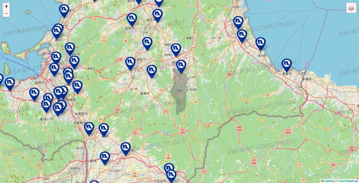 福岡県のナフコの店舗地図