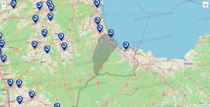 福岡県のナフコの店舗地図