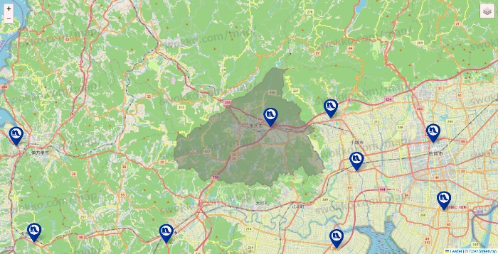 佐賀県のナフコの店舗地図