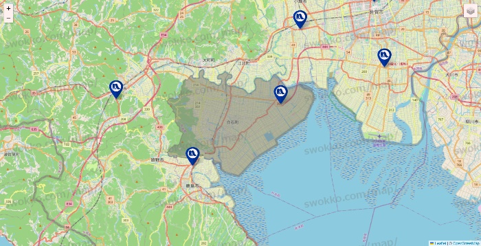 佐賀県のナフコの店舗地図