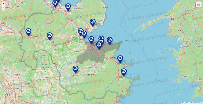 大分県のナフコの店舗地図