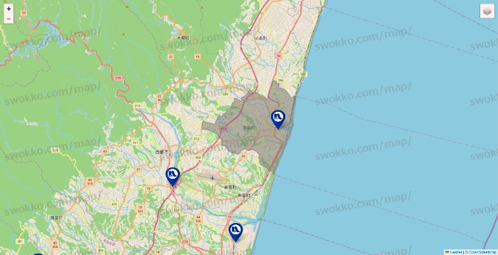 宮崎県のナフコの店舗地図