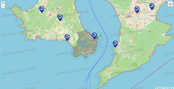 鹿児島県のナフコの店舗地図