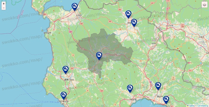 鹿児島県のナフコの店舗地図