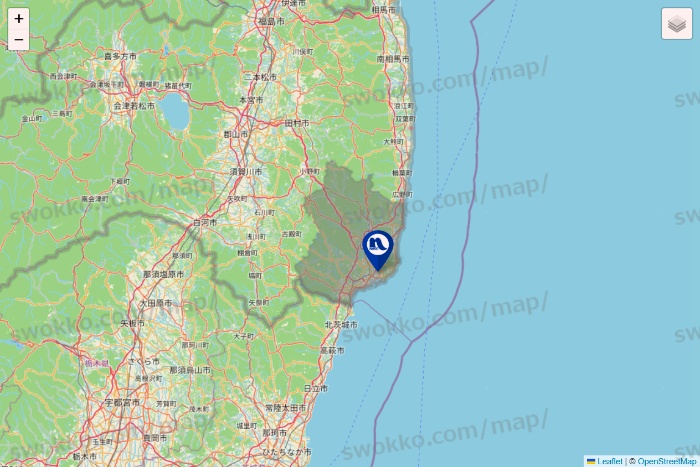 福島県のナフコの店舗地図