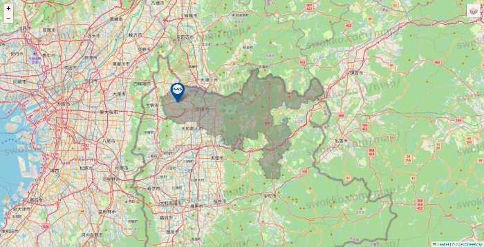 奈良県のスポーツクラブNASの店舗地図