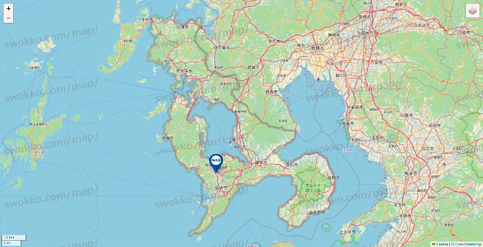 長崎県のスポーツクラブNASの店舗地図