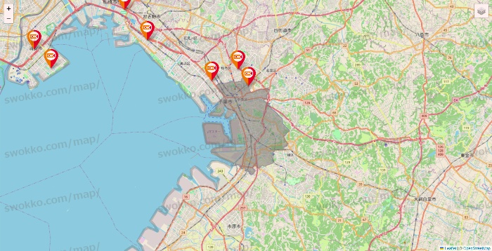 千葉県のOKストアの店舗地図
