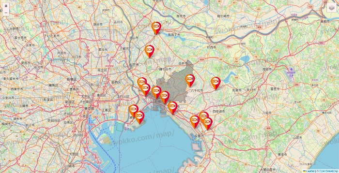 千葉県のOKストアの店舗地図