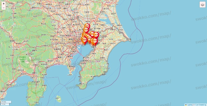 千葉県のOKストアの店舗地図
