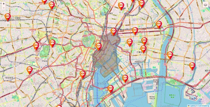 東京都のOKストアの店舗地図
