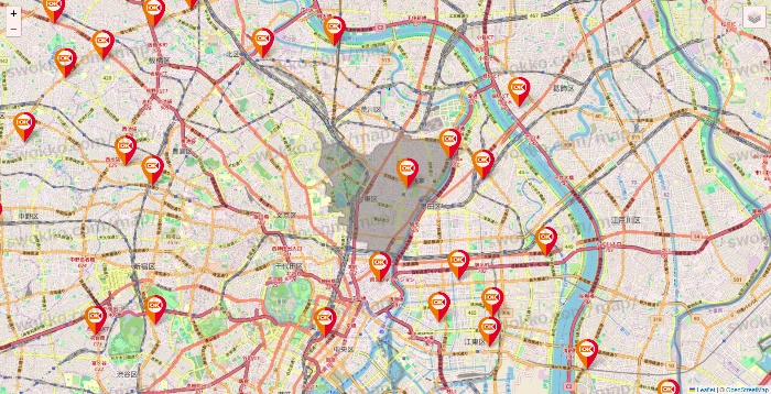 東京都のOKストアの店舗地図