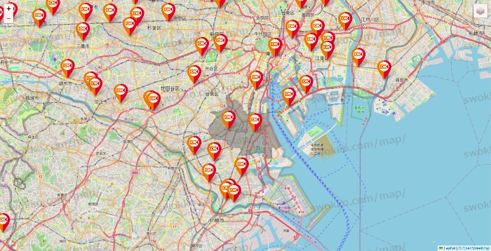 東京都のOKストアの店舗地図