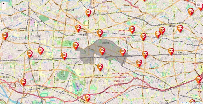 東京都のOKストアの店舗地図