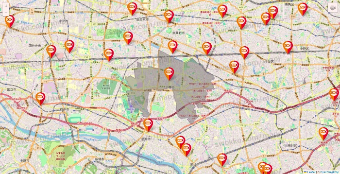 東京都のOKストアの店舗地図