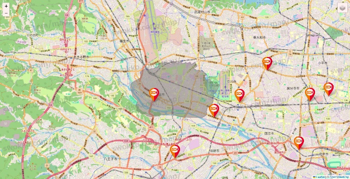 東京都のOKストアの店舗地図
