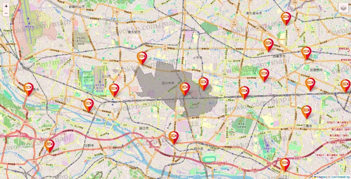 東京都のOKストアの店舗地図