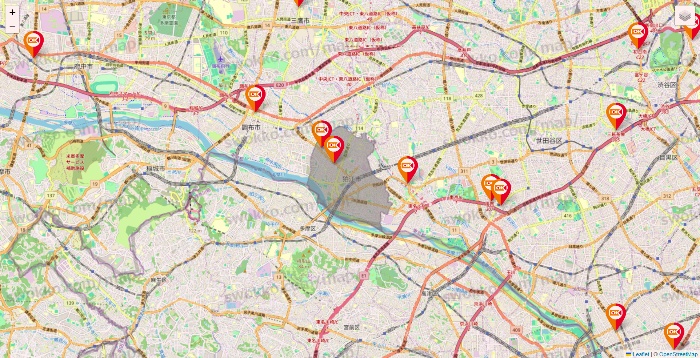 東京都のOKストアの店舗地図